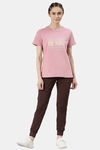 Enamor Relaxed Fitted Top - Mauve Love Be Kind Graphic — thumbnail 5